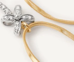 Diamond Pendant Earrings With Floral Elements|Marco Bicego Outlet