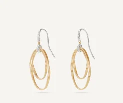 Diamond-Studded Earrings With Ovals|Marco Bicego New