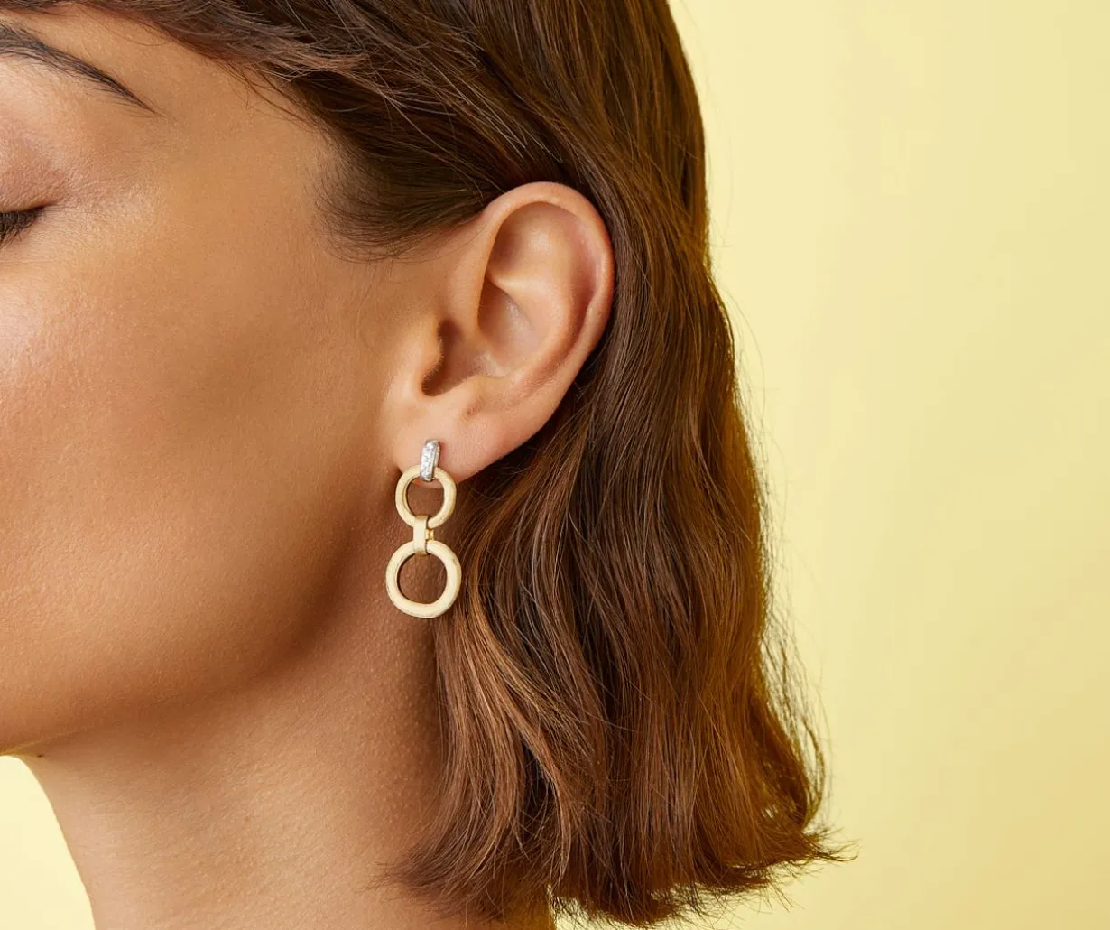 Double-Drop Gold Diamond Earrings|Marco Bicego Sale