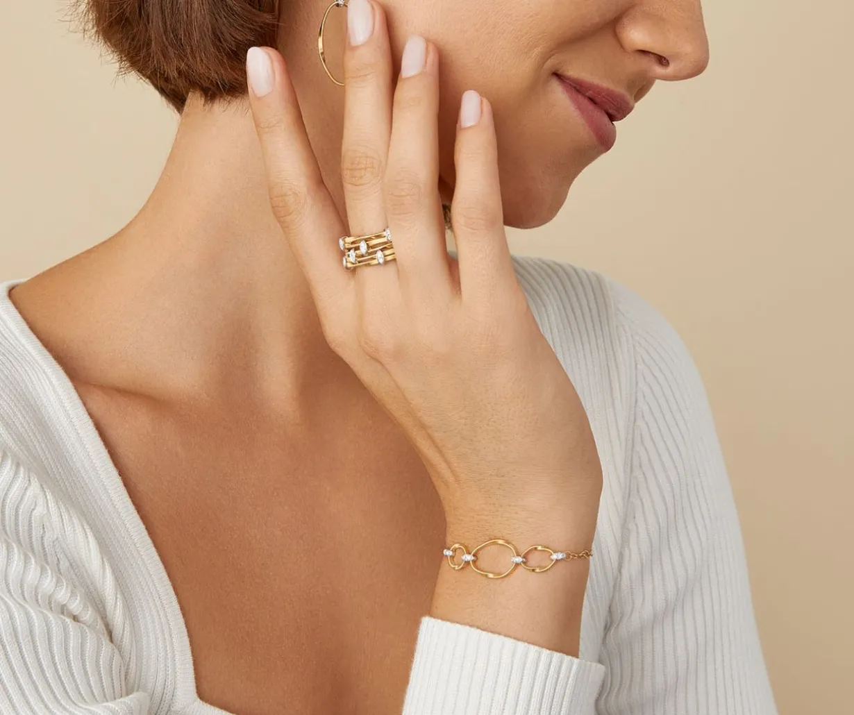 Five-Band Diamond Pave Ring|Marco Bicego Best Sale