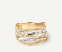 Five-Band Ring With Diamond-Studded Plaques|Marco Bicego Clearance