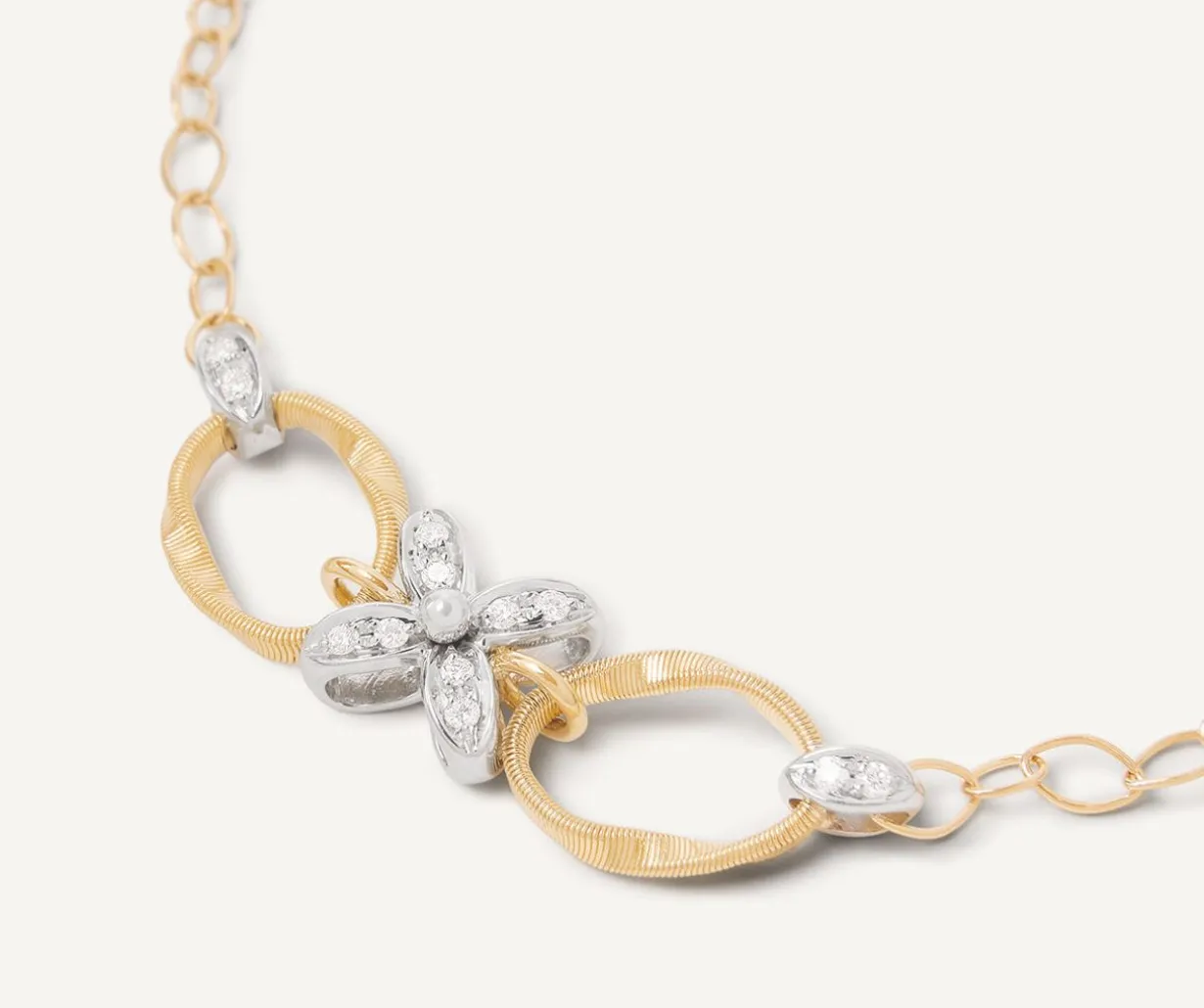Floral Diamond Pave Bracelet With Adjustable Chain|Marco Bicego Hot
