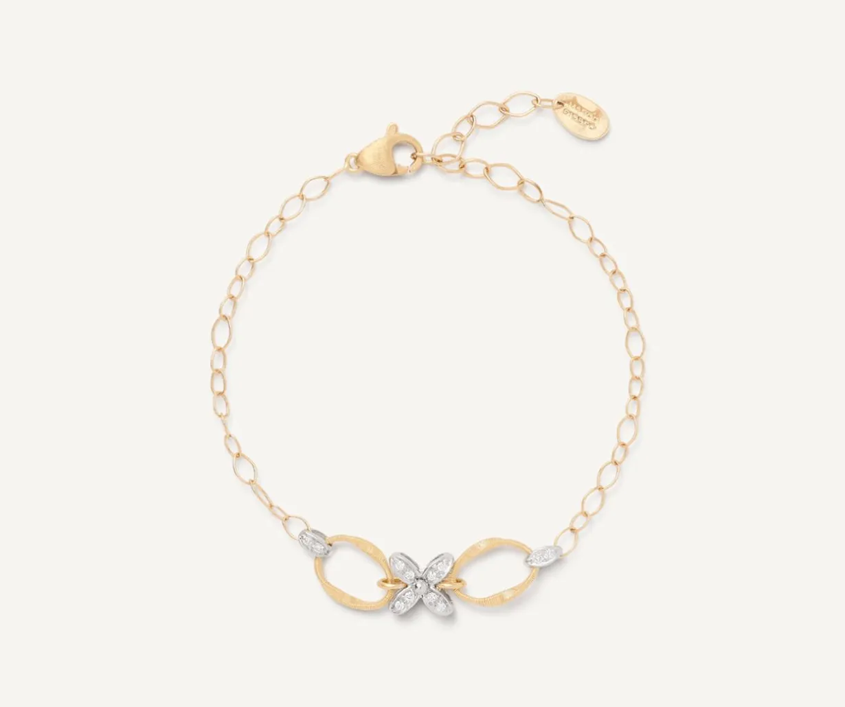 Floral Diamond Pave Bracelet With Adjustable Chain|Marco Bicego Hot