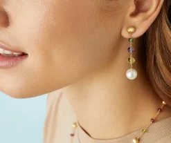 Gemstone And Pearl Drop Earrings|Marco Bicego Best Sale