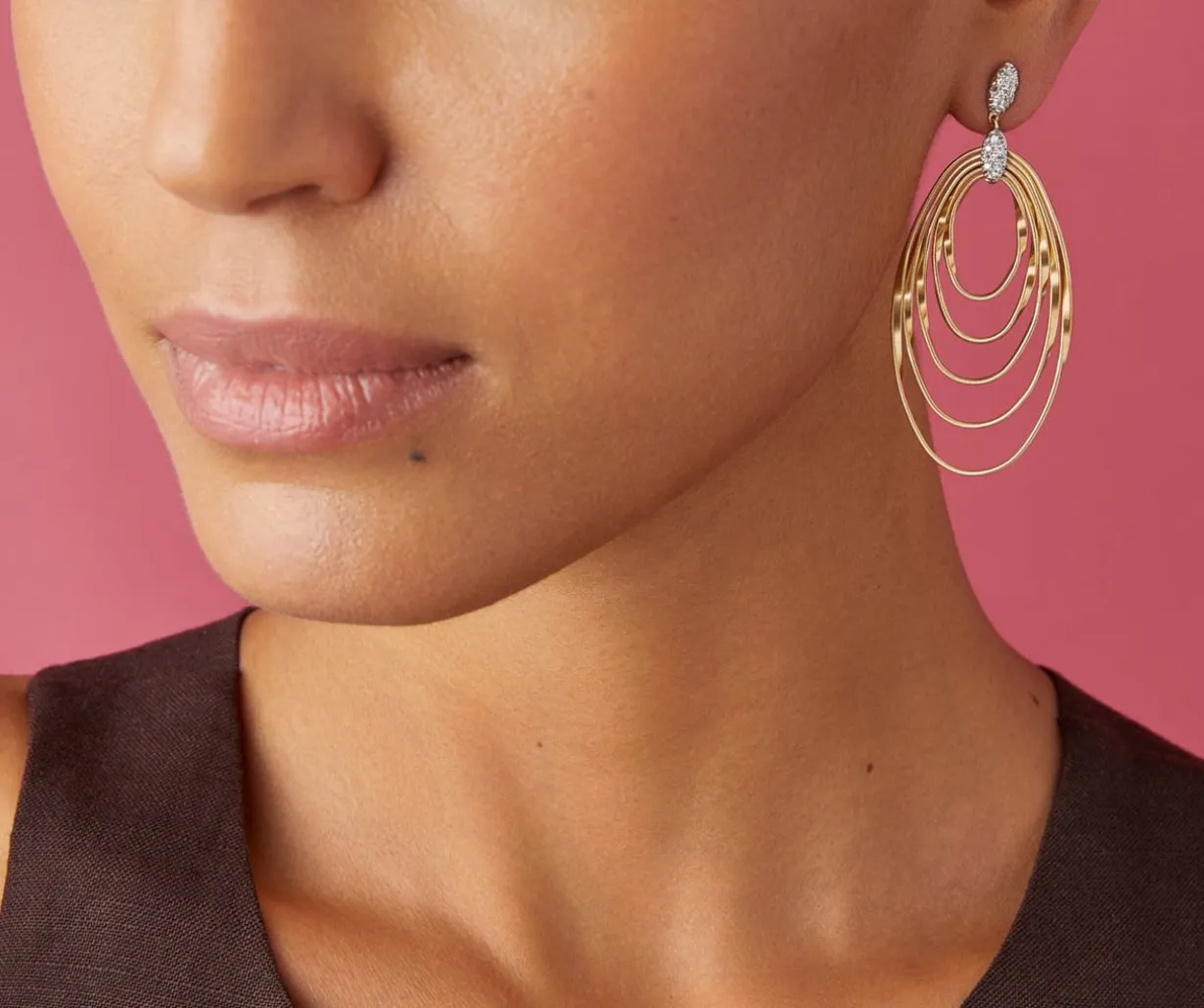 Gold And Diamond Chandelier Earrings, Large|Marco Bicego New