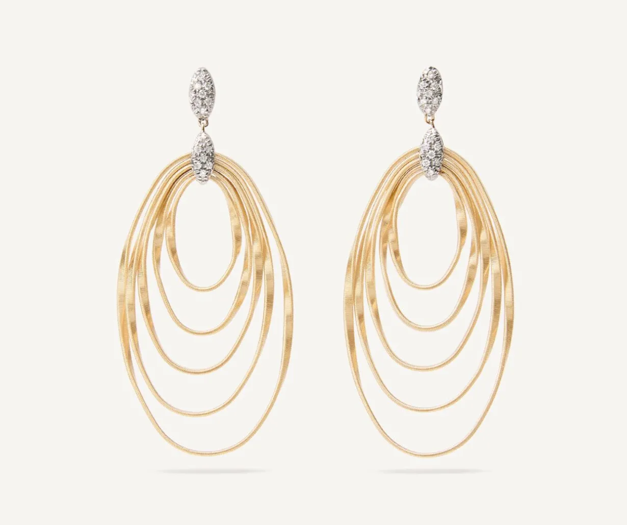 Gold And Diamond Chandelier Earrings, Large|Marco Bicego New