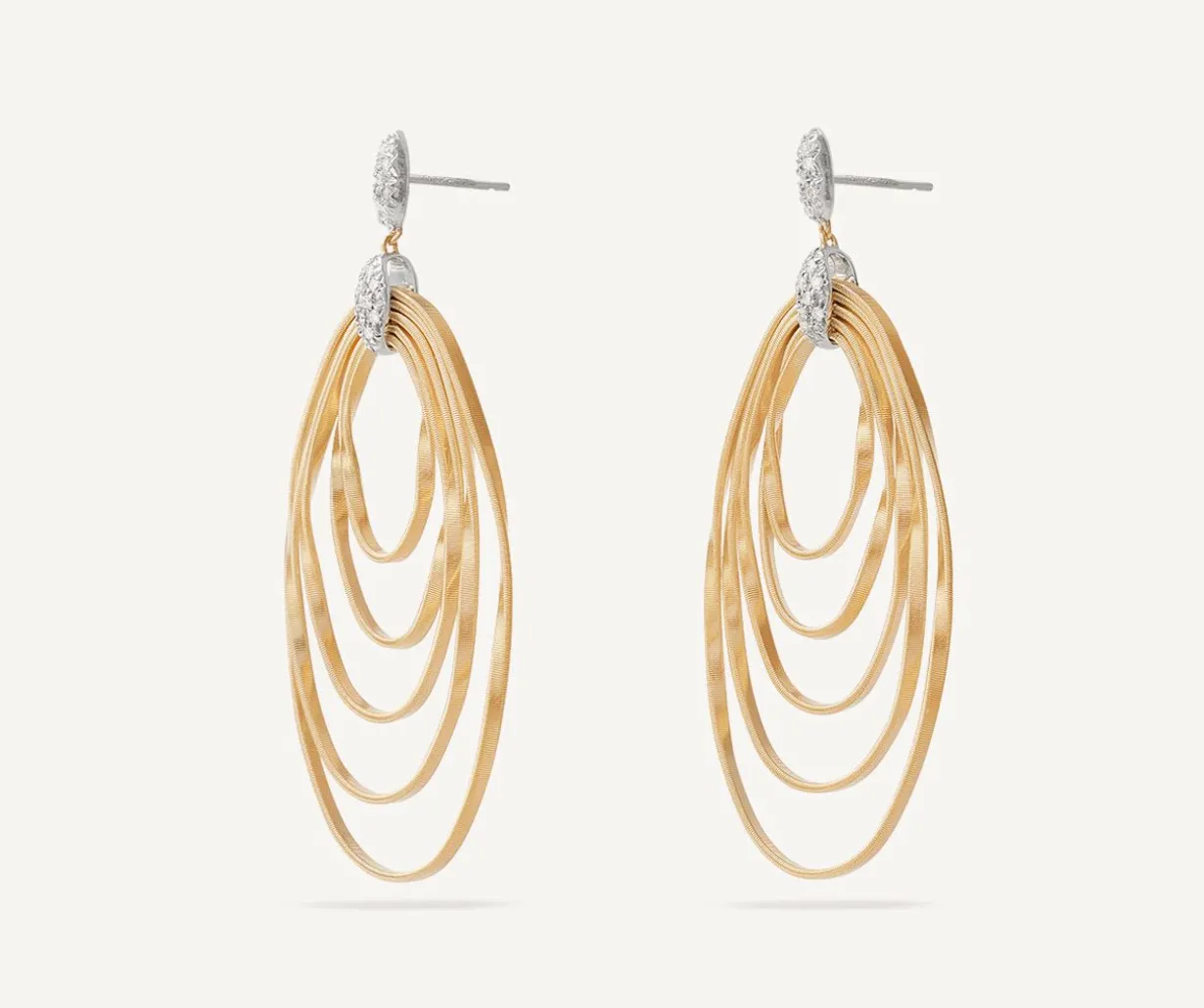 Gold And Diamond Chandelier Earrings, Large|Marco Bicego New