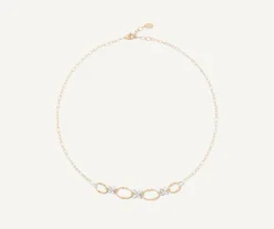 Gold Chain Necklace With Floral Diamond Elements|Marco Bicego Hot