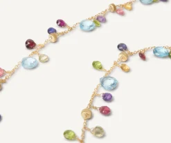 Gold Chain Necklace With Multicoloured Gemstones|Marco Bicego Flash Sale