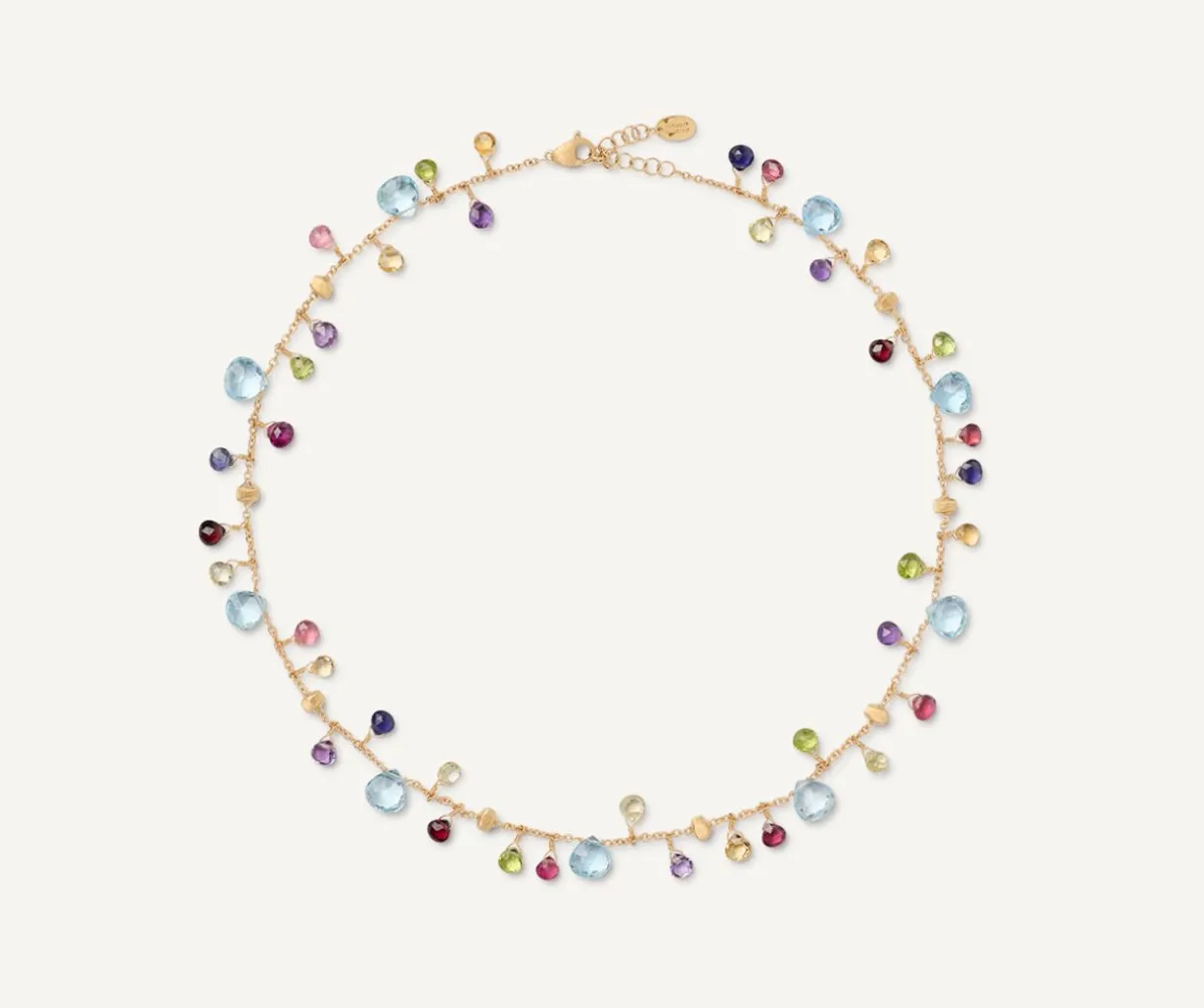Gold Chain Necklace With Multicoloured Gemstones|Marco Bicego Flash Sale