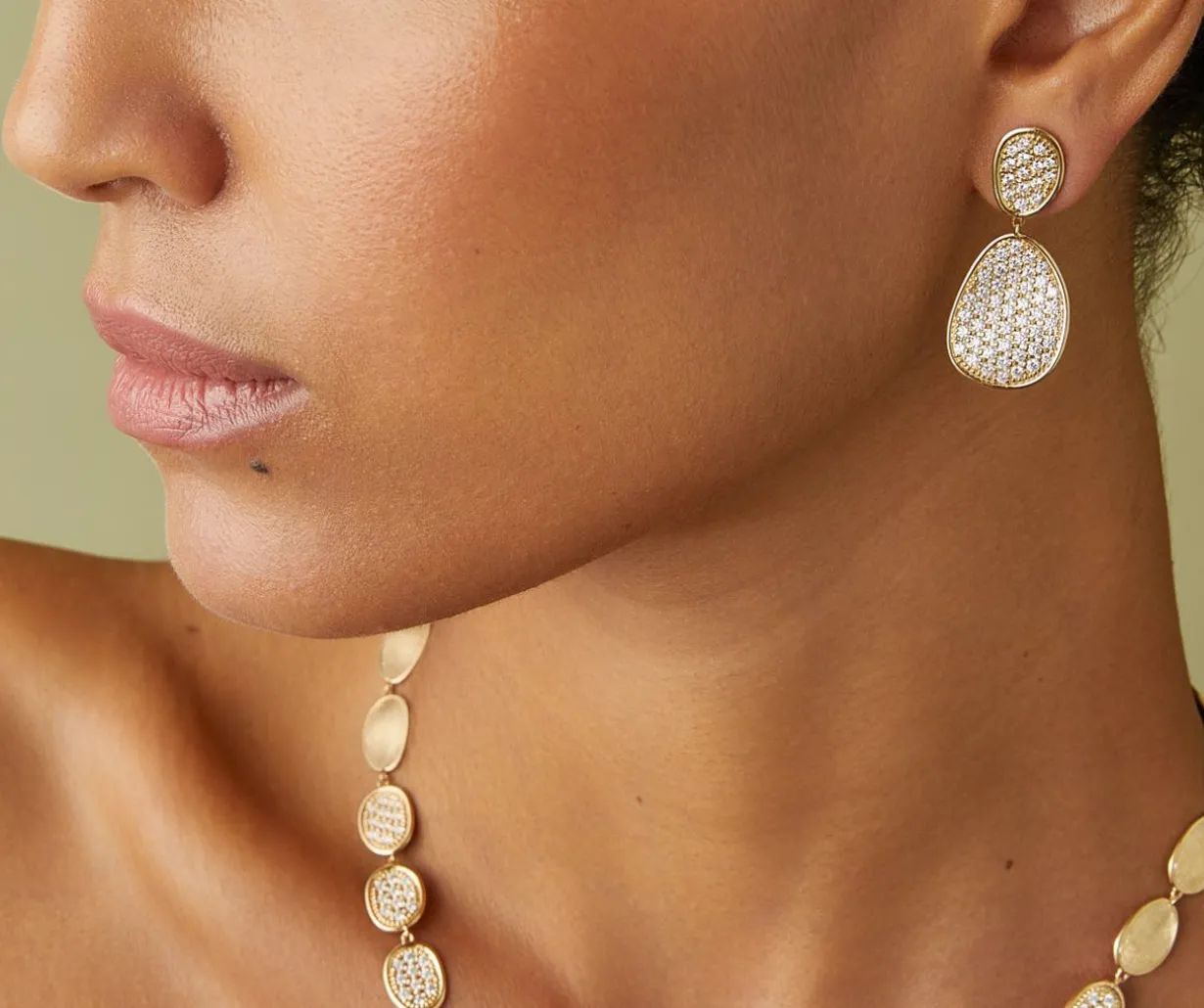 Gold Chandelier Earrings With Diamonds|Marco Bicego Hot