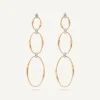 Gold Diamond Earrings With Three Elements|Marco Bicego Best