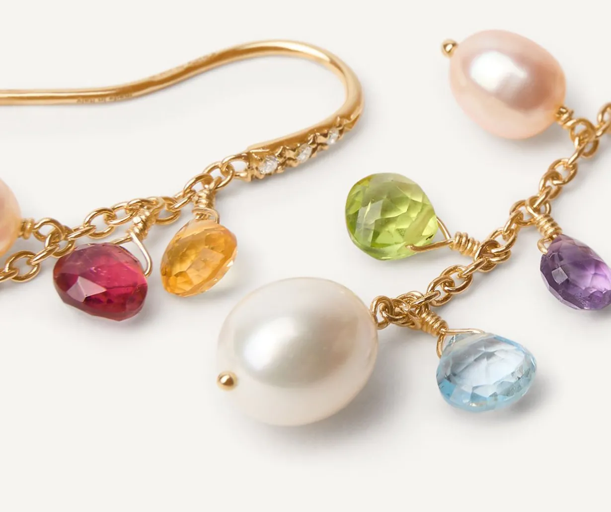Gold Drop Earrings With Diamonds, Pearls And Gemstones|Marco Bicego Best Sale
