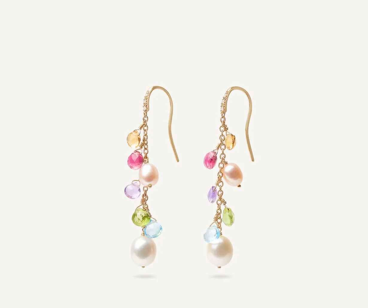 Gold Drop Earrings With Diamonds, Pearls And Gemstones|Marco Bicego Best Sale
