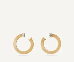 Gold Hoop Earrings With Diamonds, Small|Marco Bicego Fashion