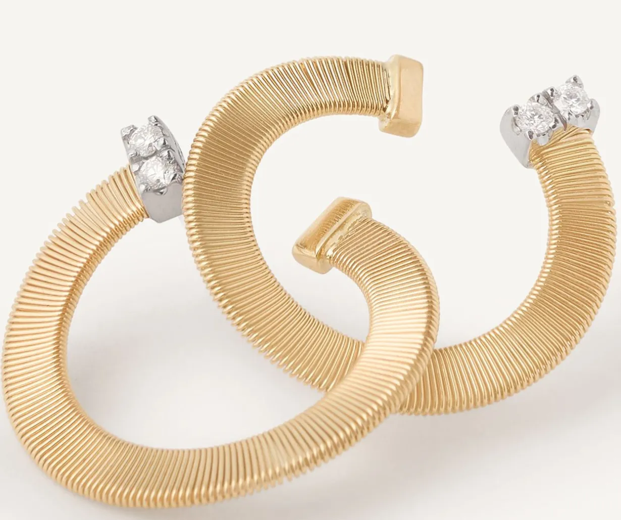 Gold Hoop Earrings With Diamonds, Small|Marco Bicego Fashion