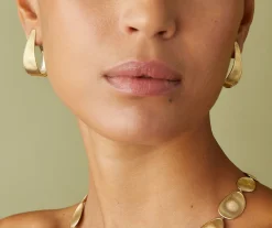Gold Hoop Earrings With Florentine Technique|Marco Bicego Hot