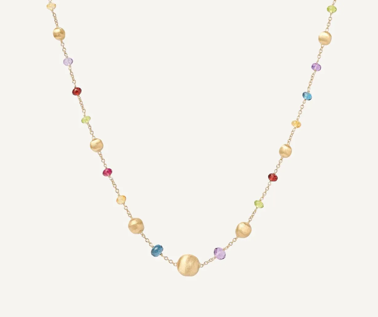 Gold Necklace With Multicoloured Gemstones|Marco Bicego Cheap