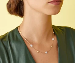 Gold Necklace With Oval Elements And Diamonds|Marco Bicego Flash Sale