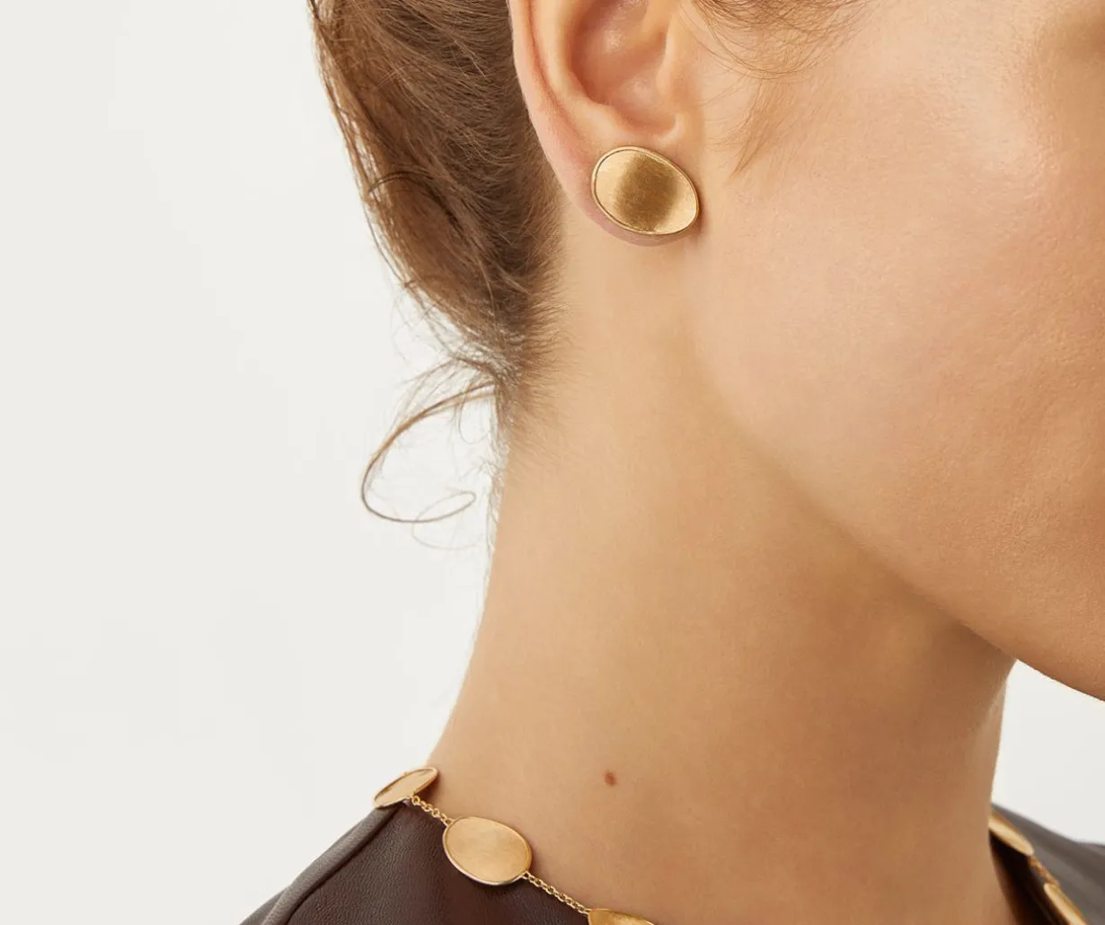 Gold Stud Earrings, Small|Marco Bicego Outlet