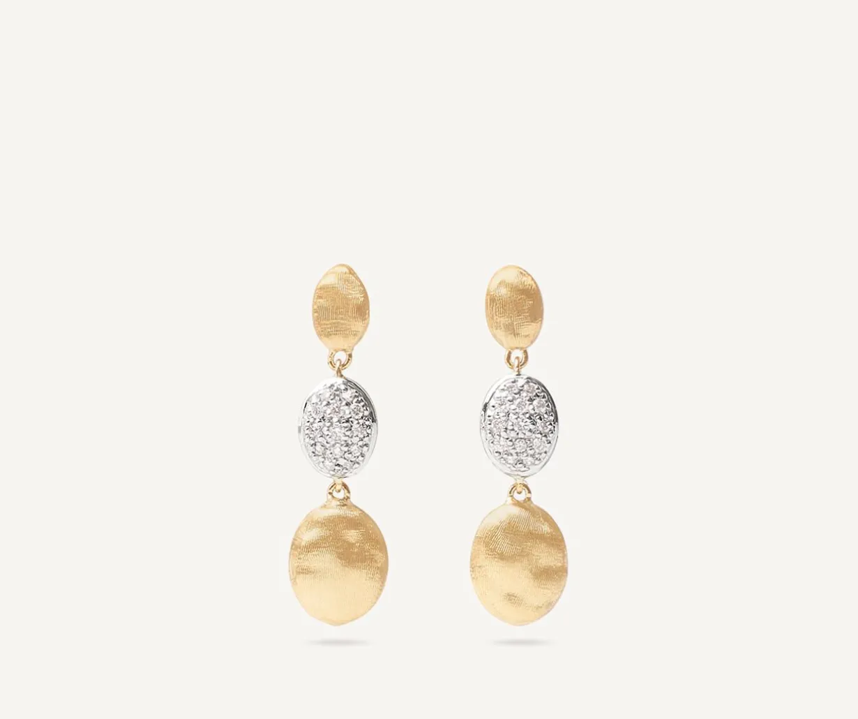 Gold Triple Earrings With Diamonds|Marco Bicego Cheap