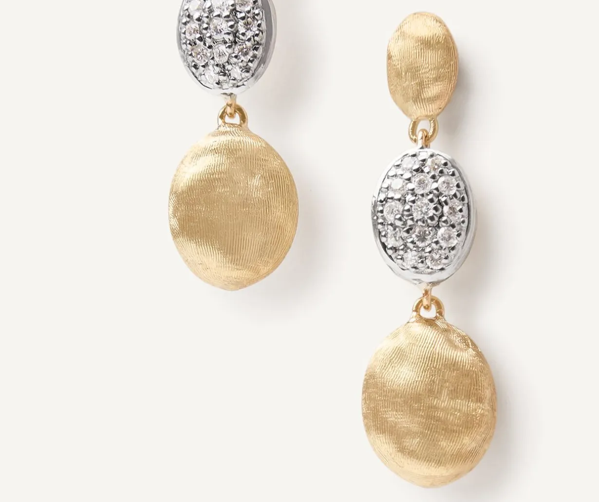 Gold Triple Earrings With Diamonds|Marco Bicego Cheap