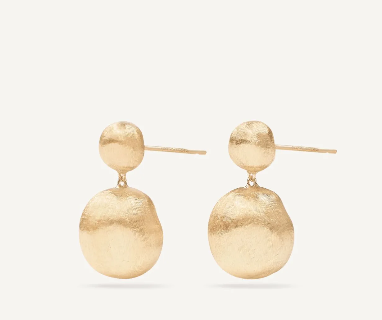 Gold Two-Bead Drop Earrings|Marco Bicego Outlet