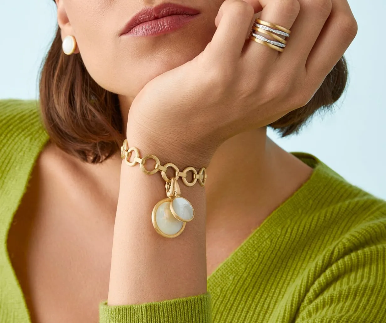 Gold White Mother-Of-Pearl Pendant, Medium|Marco Bicego Cheap