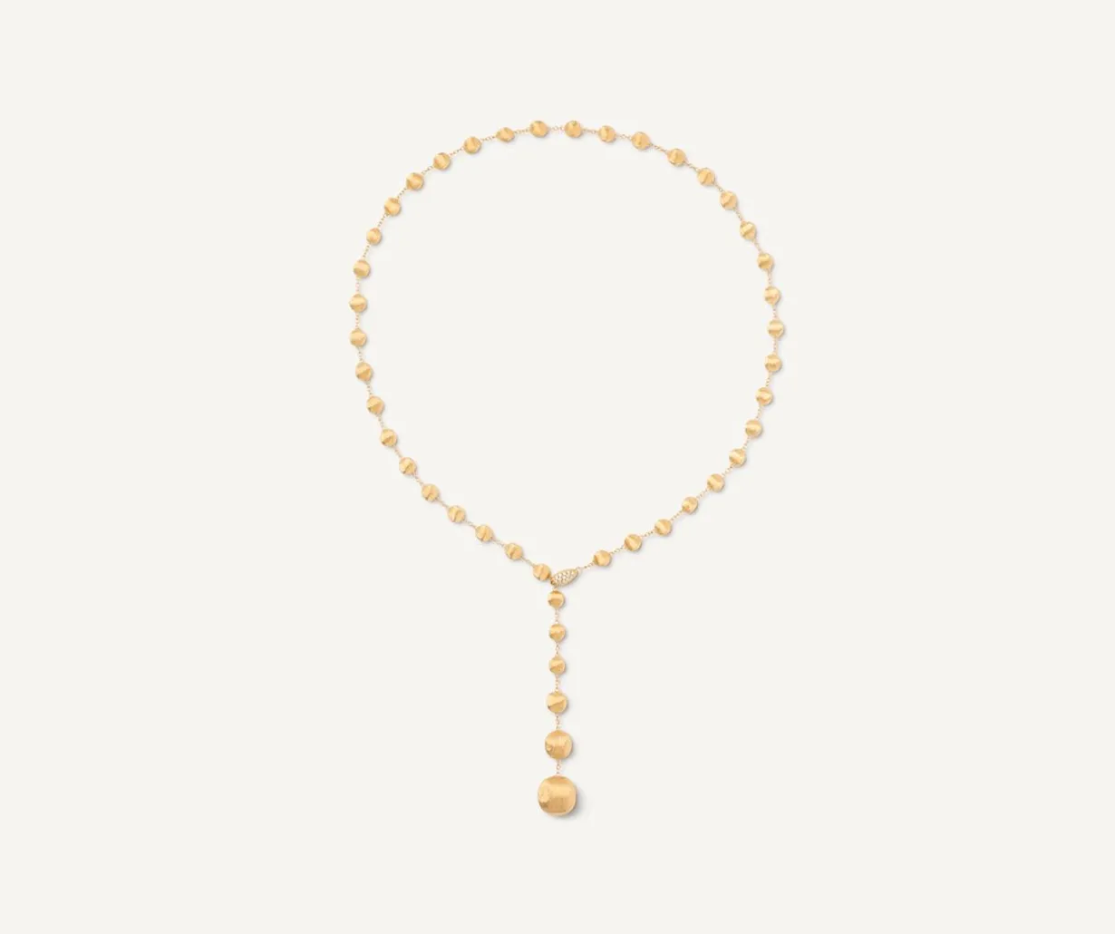 18Kt Yellow Gold And Diamond Lariat Necklace|Marco Bicego Online