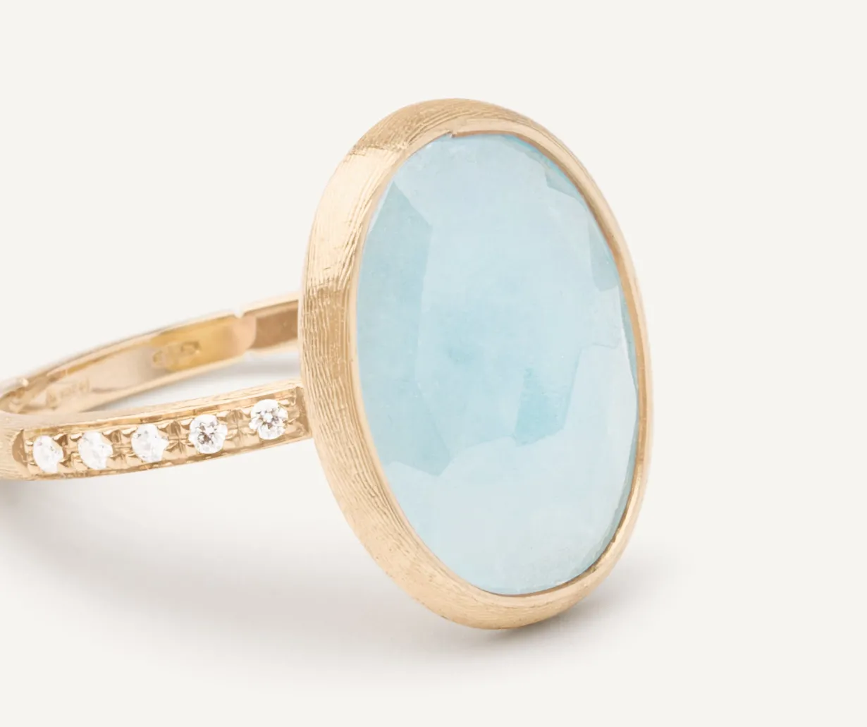 18Kt Yellow Gold Aquamarine And Diamond Ring|Marco Bicego Discount