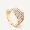 18Kt Yellow Gold Band Ring With Diamonds|Marco Bicego Best