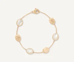 18Kt Yellow Gold Bracelet With Ovals And Mother-Of-Pearl|Marco Bicego Outlet