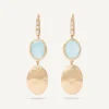18Kt Yellow Gold Earrings With Aquamarine And Diamond Hook|Marco Bicego Cheap