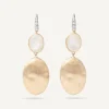 18Kt Yellow Gold Earrings With Mother-Of-Pearl And Diamond Hook|Marco Bicego Discount