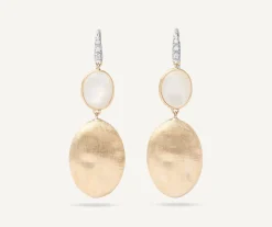 18Kt Yellow Gold Earrings With Mother-Of-Pearl And Diamond Hook|Marco Bicego Discount