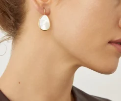 18Kt Yellow Gold Earrings With White Mother-Of-Pearl And Diamonds|Marco Bicego Discount