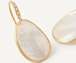 18Kt Yellow Gold Earrings With White Mother-Of-Pearl And Diamonds|Marco Bicego Discount
