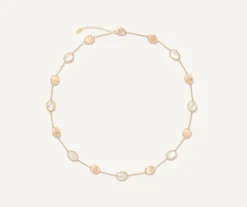 18Kt Yellow Gold Necklace With Oval Elements And Mother-Of-Pearl|Marco Bicego Store
