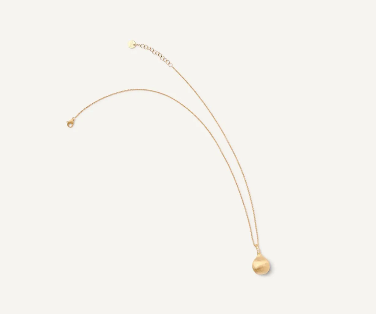 18Kt Yellow Gold Necklace With Round Diamond Pendant|Marco Bicego Sale