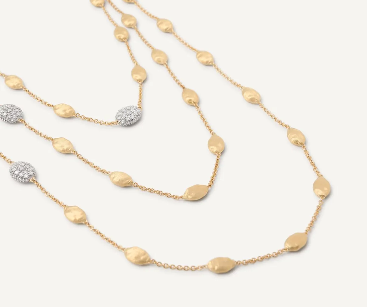 Long Necklace With Oval Elements And Diamonds|Marco Bicego Cheap