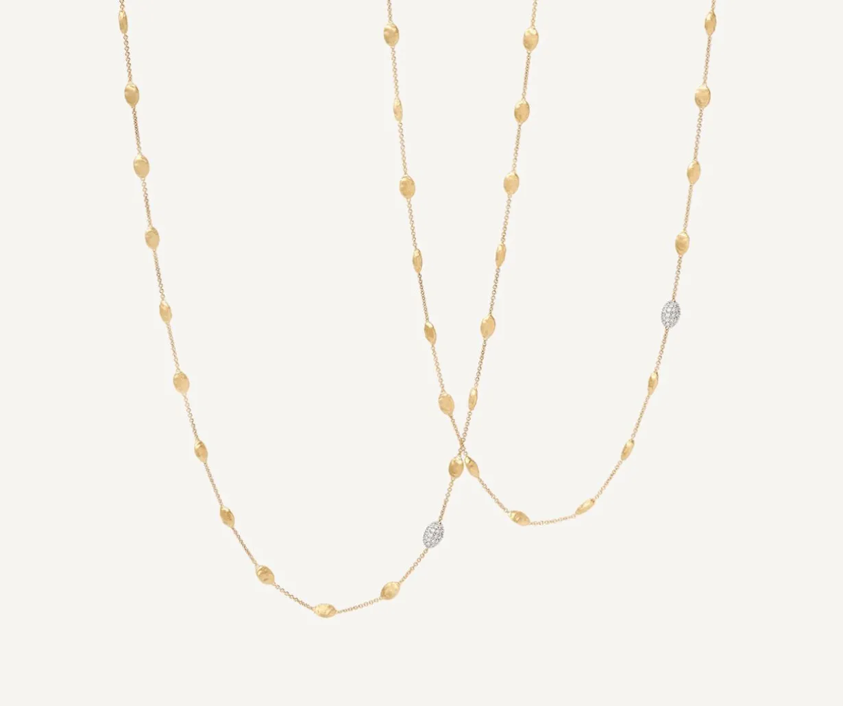 Long Necklace With Oval Elements And Diamonds|Marco Bicego Cheap