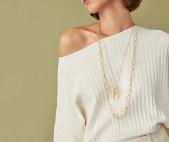 Long Pendant With Oval Elements And Diamonds|Marco Bicego Flash Sale