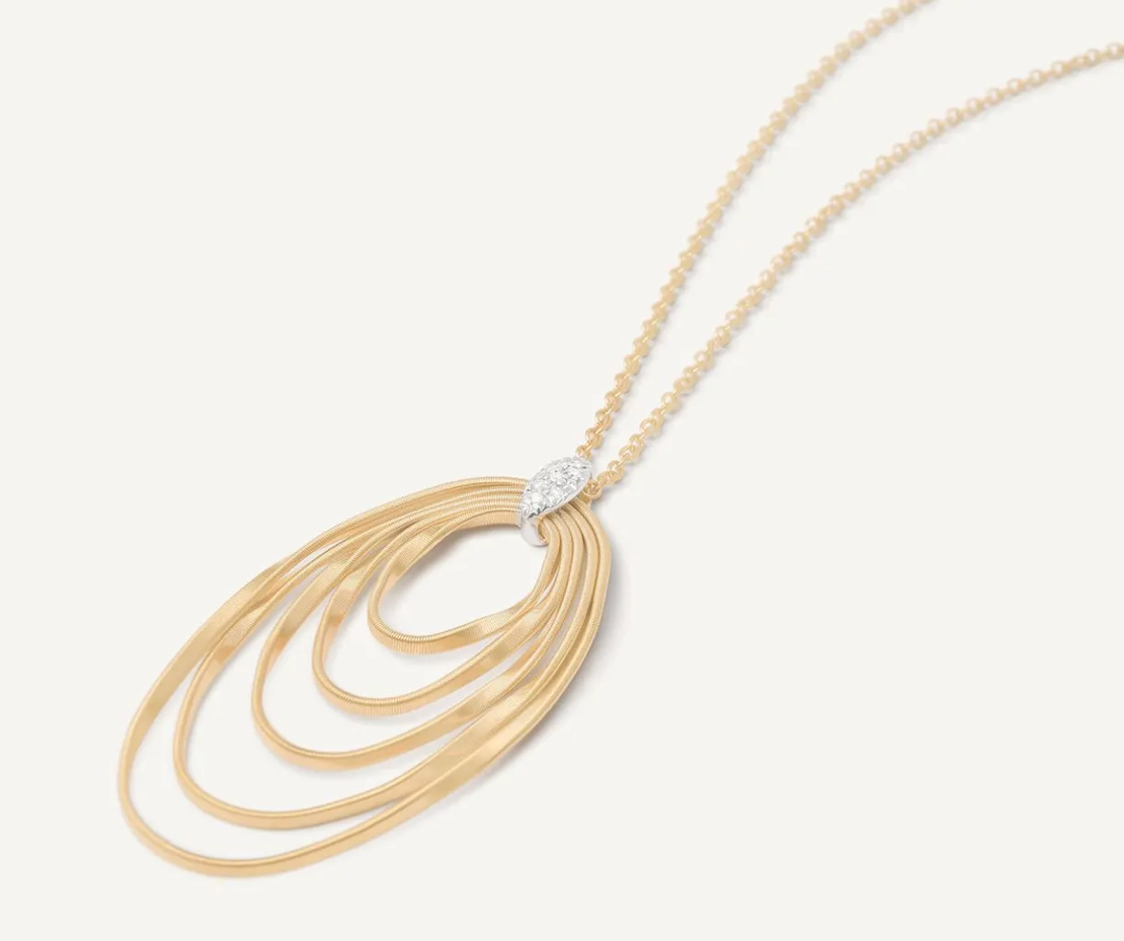 Long Pendant With Oval Elements And Diamonds|Marco Bicego Flash Sale