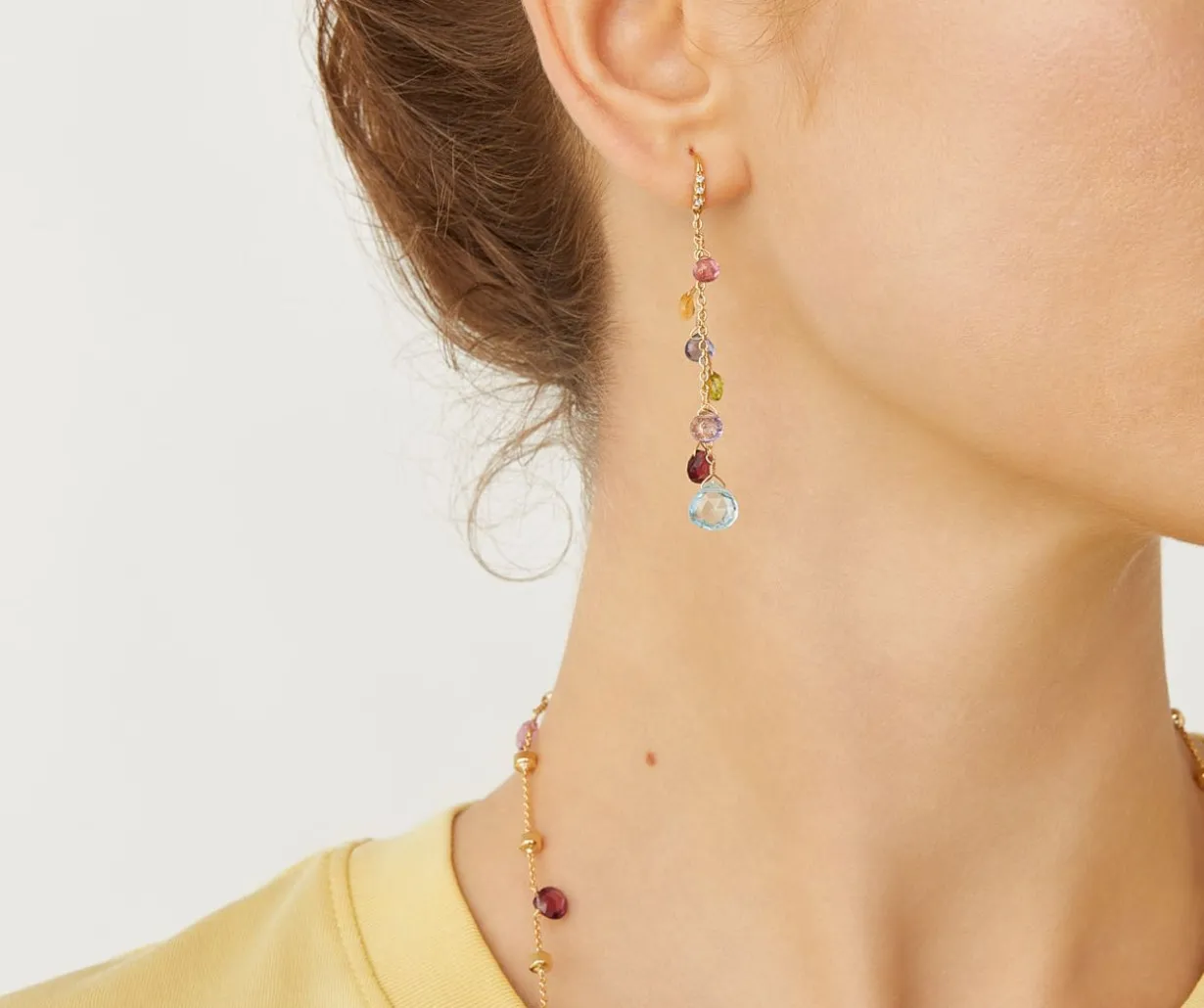 Multicoloured Diamond-Studded Earrings|Marco Bicego Sale