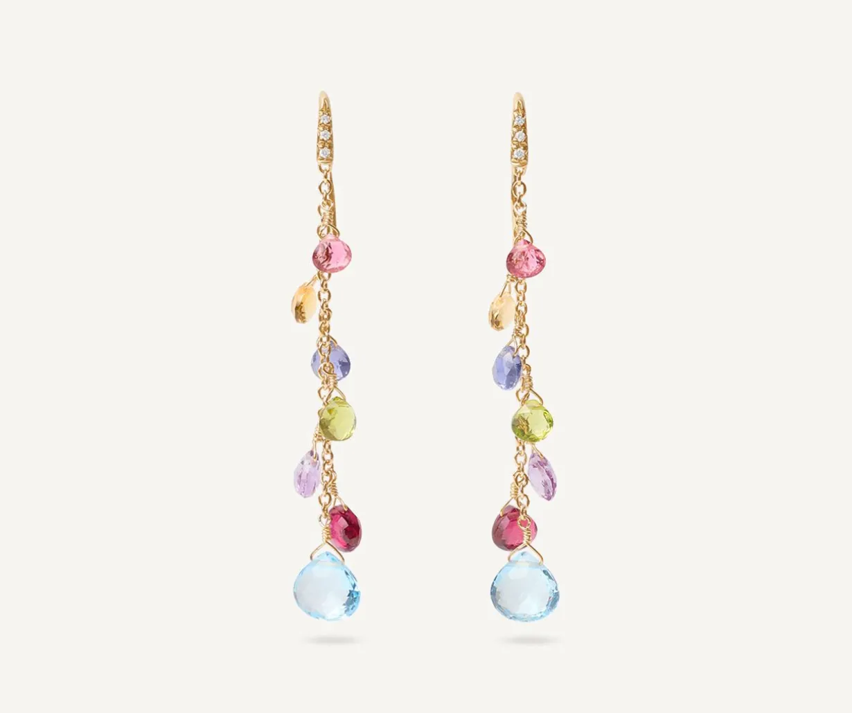 Multicoloured Diamond-Studded Earrings|Marco Bicego Sale