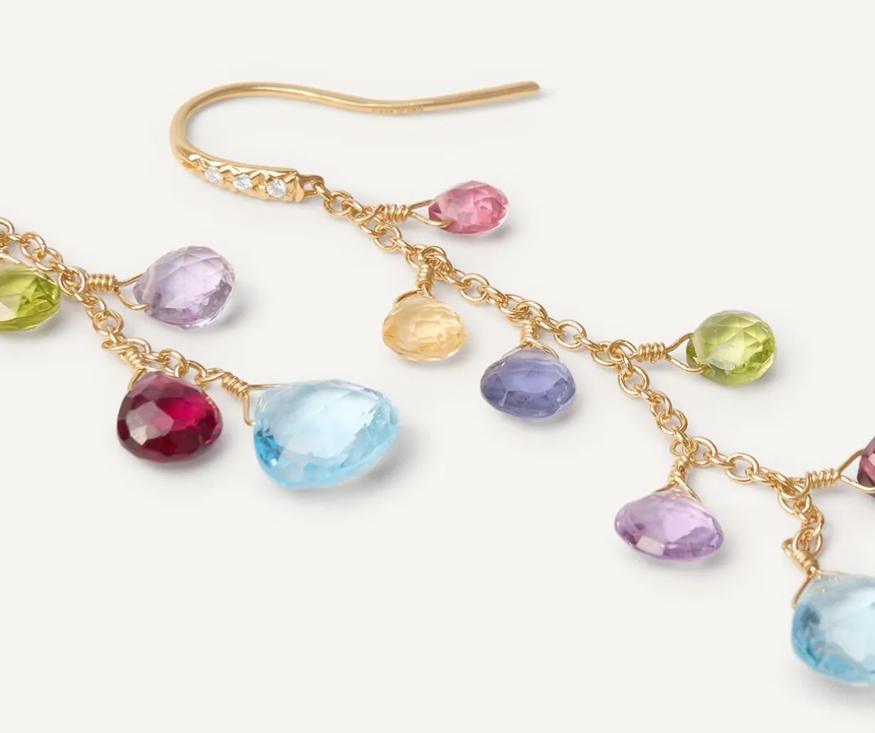 Multicoloured Diamond-Studded Earrings|Marco Bicego Sale