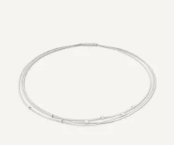 Multi-Strand White Gold Necklace With Diamonds|Marco Bicego Hot