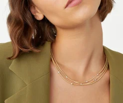 Multi-Strand White Gold Necklace With Diamonds|Marco Bicego Hot