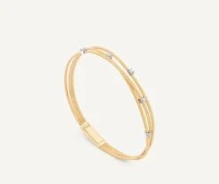 Multi-Strand Yellow Gold Diamond Bracelet|Marco Bicego New