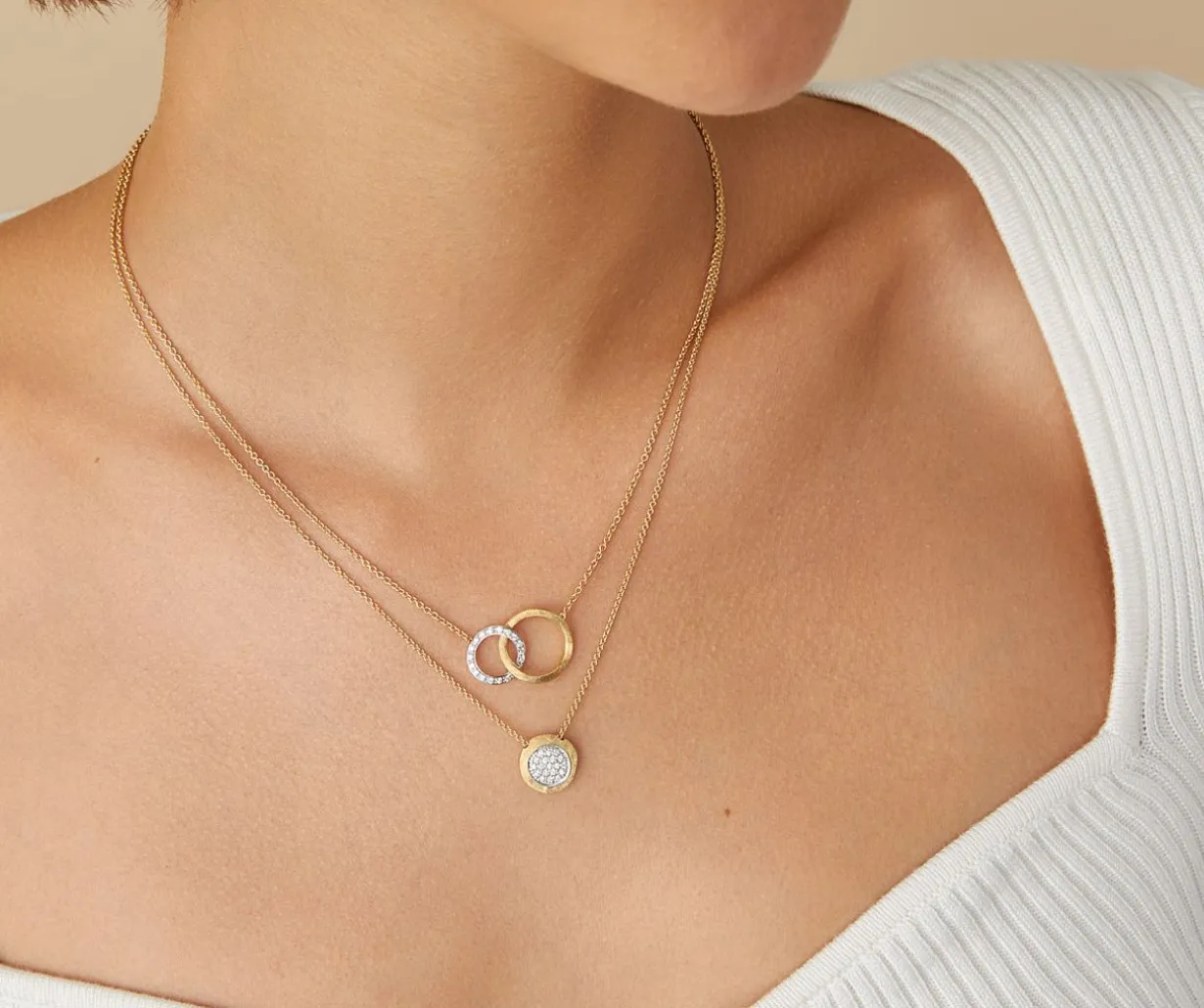 Pendant Necklace With Diamond Disk|Marco Bicego Online
